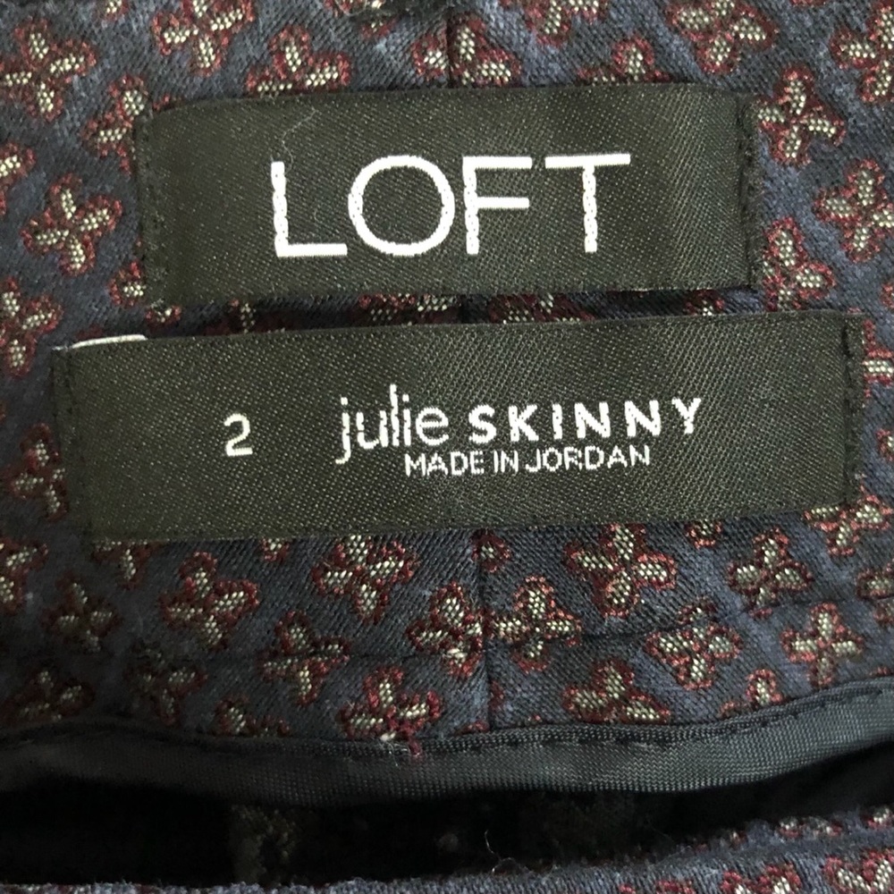 LOFT Women's Julie Skinny Mid Rise Work Pants 2 - Picture 7 of 8